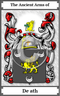 De ath Family Crest Download (JPG) Book Plated - 600 DPI